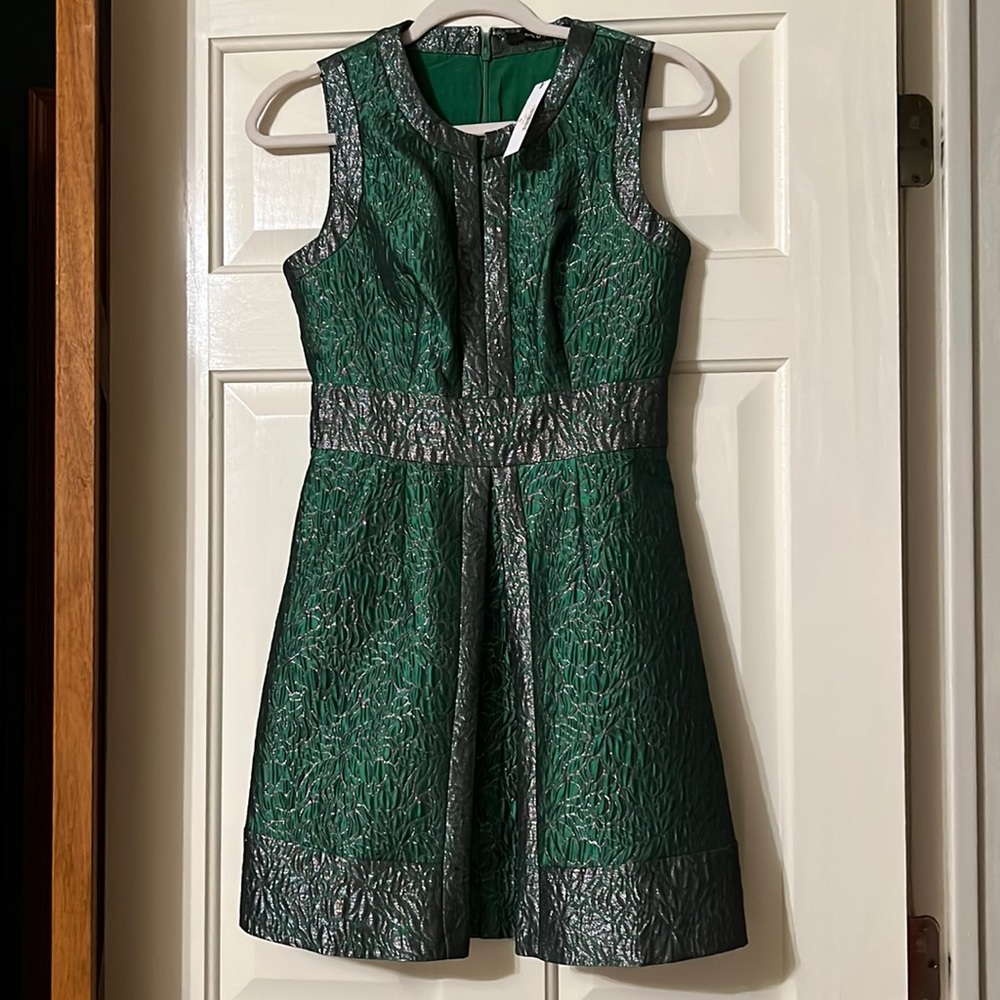 Ark & Co green and silver dress. Size S. Never worn, tags on